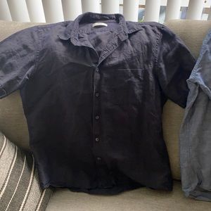 Dark blue uniqlo men button down
